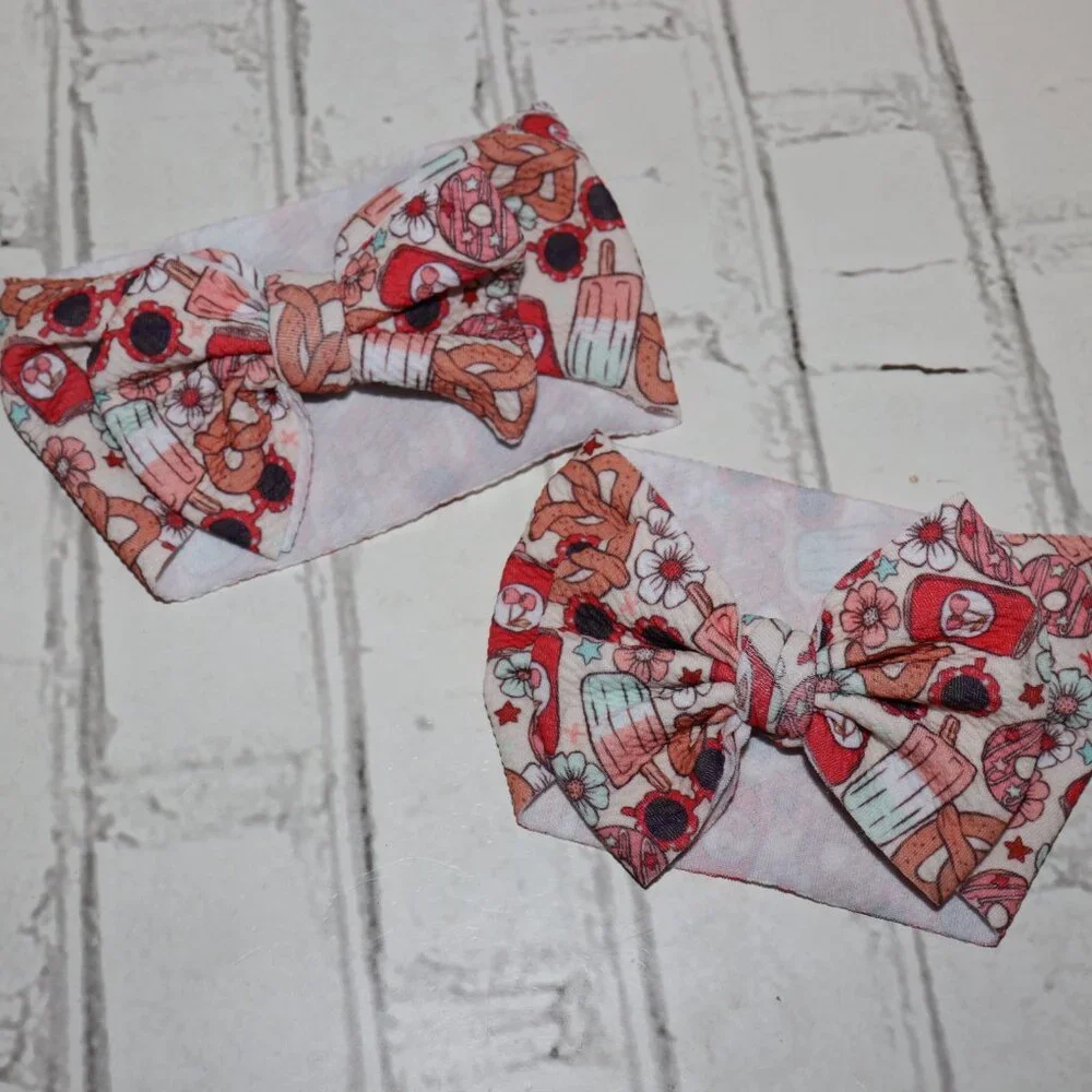 🎀 Big Sister & Little Sister Matching Hair Bows · 2‑Pack · Pretzel & Popsicle